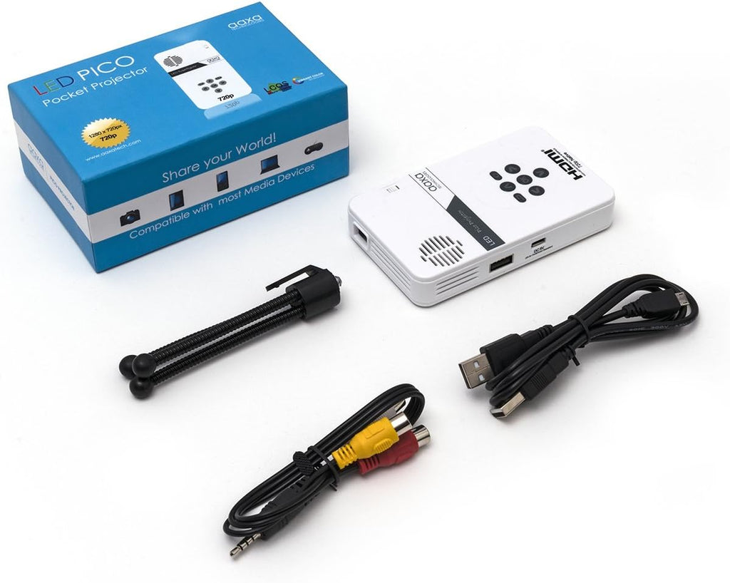 Pico Portable Mini Projector with Built-in Media Player and Speakers H5263