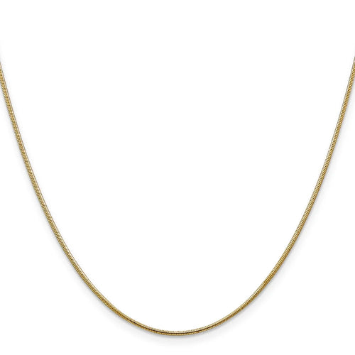 14K Yellow Gold Snake Chain Necklace 16 inch 1.1 mm with Lobster Clasp Z694