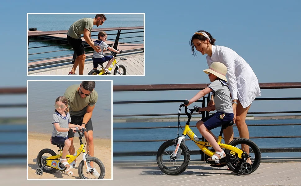 18 In Blue Steel Bike with Kickstand Y3433