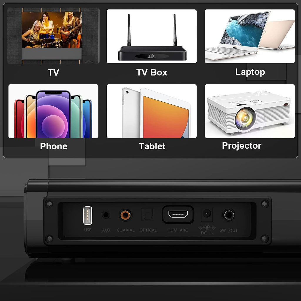 Sound Bars for TV with Subwoofer, 2.1 Channel N49539