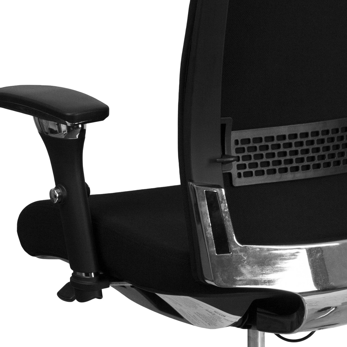 Black Fabric Ergonomic Office Chair with Seat Slider C605