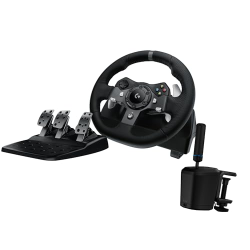 Black Leather Steering Wheel with Floor Pedals R189011