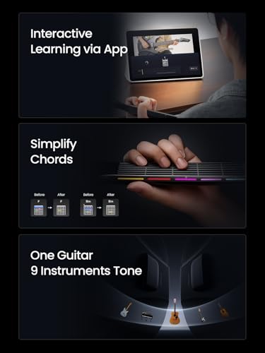 Smart Guitar with Silicone Strings and Detachable Fretboard F78238
