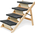 Foldable 4 Levels Wooden Pet Stairs and Ramp C840