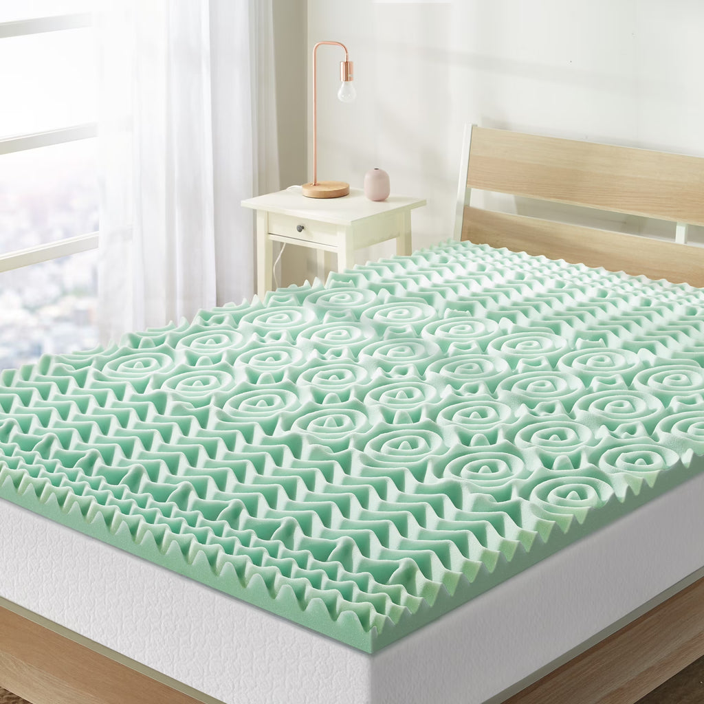 Queen 1.5" 5-Zone Memory Foam Mattress Topper with Aloe Infusion X44483