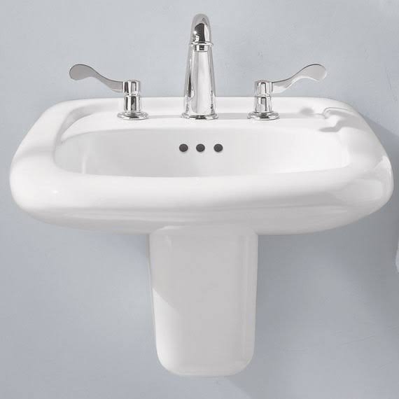 White Wall Mounted Sink F446