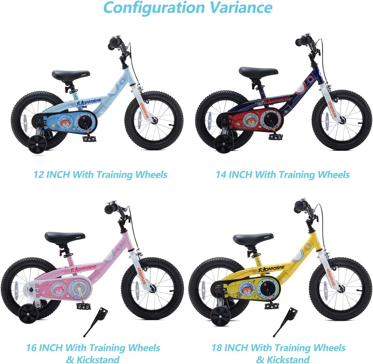 18 In Blue Steel Bike with Kickstand Y3433