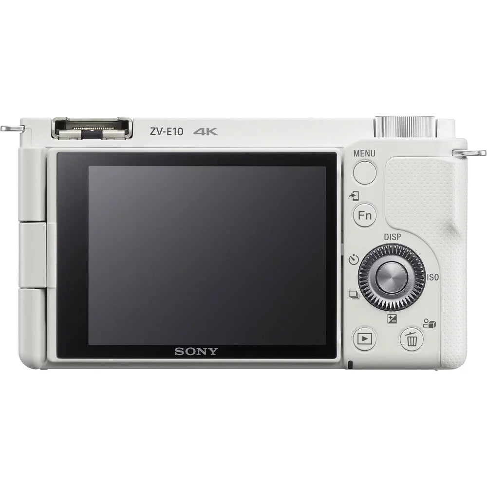 White Mirrorless Camera with 16-50mm Lens Q243195