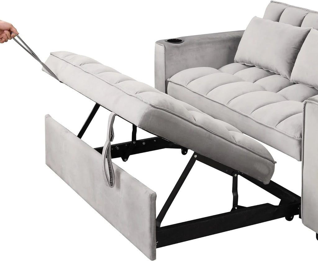 Convertible Sofa Couch with Pull Out Bed V42954