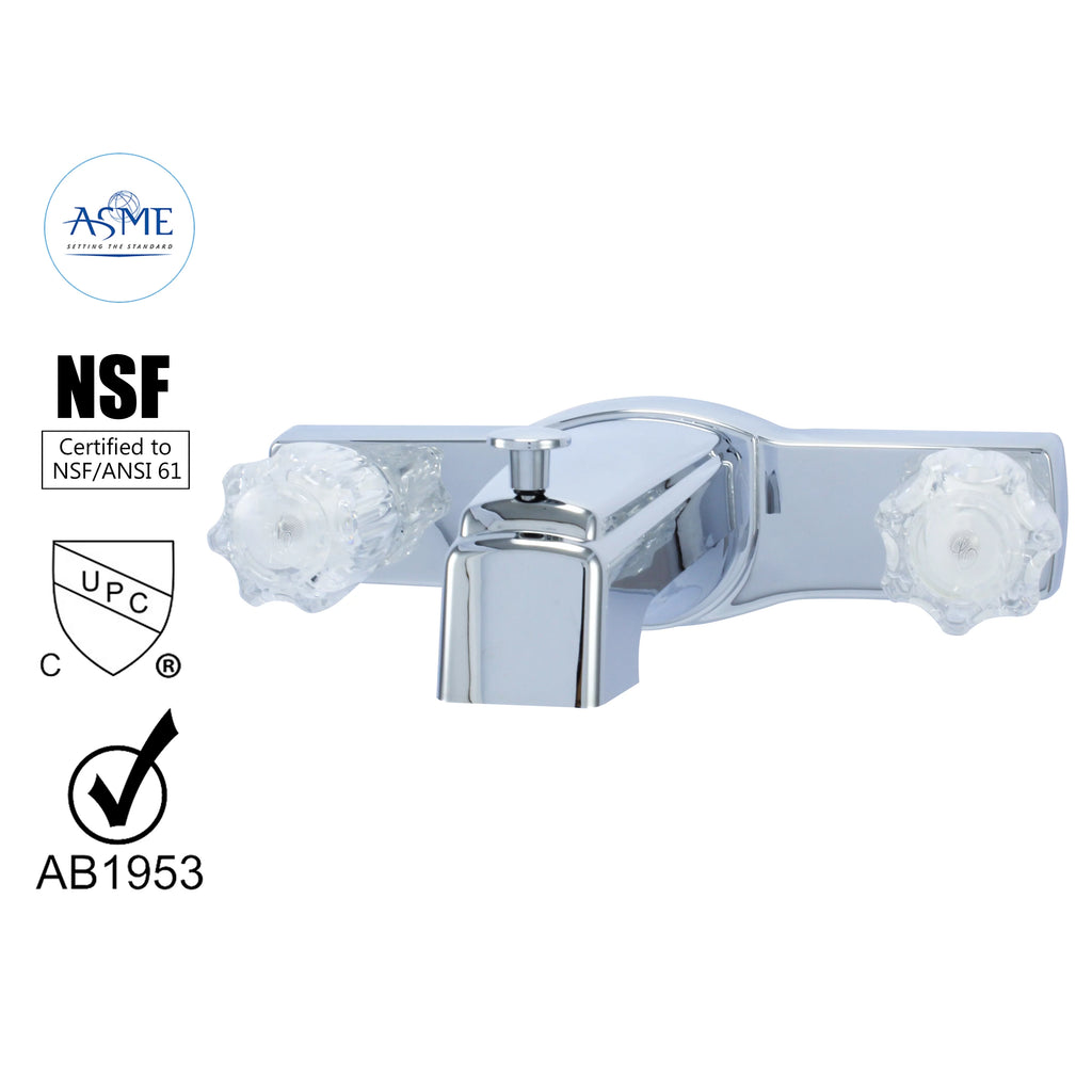 Chrome Plating Over ABS Plastic Double Handle Bath Faucet Tub Spout Q578