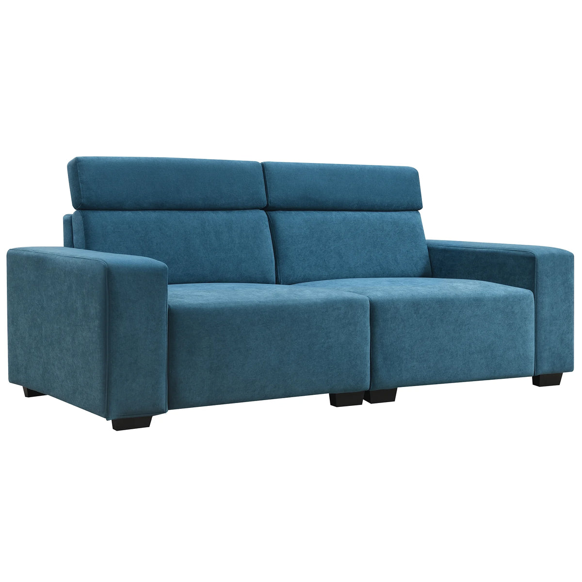 2-Seater Velvet Sectional Sofa with Adjustable Headrest L701788