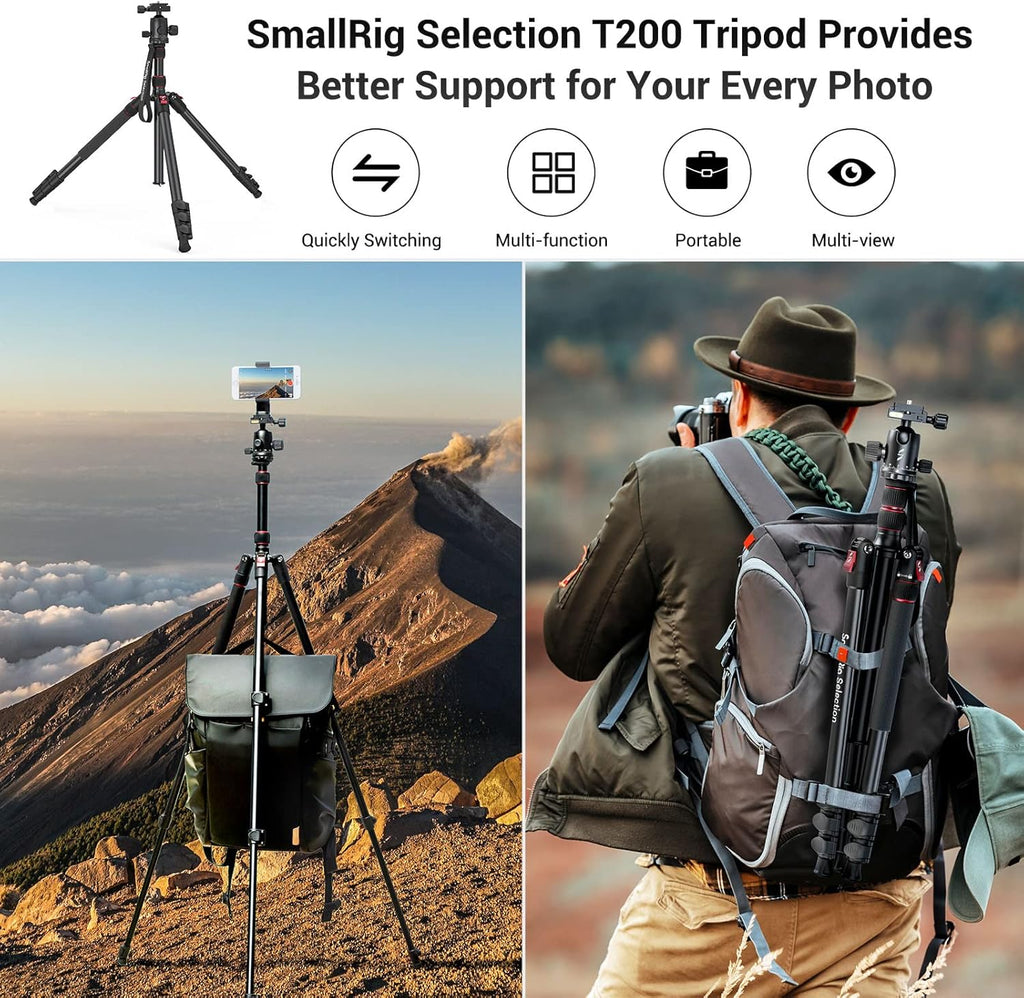 Aluminum Camera Tripod Monopod, Foldable, 360 Degree Ball Head, Quick Release Plate, Max. Payload 33lb, Pack of 2 G938