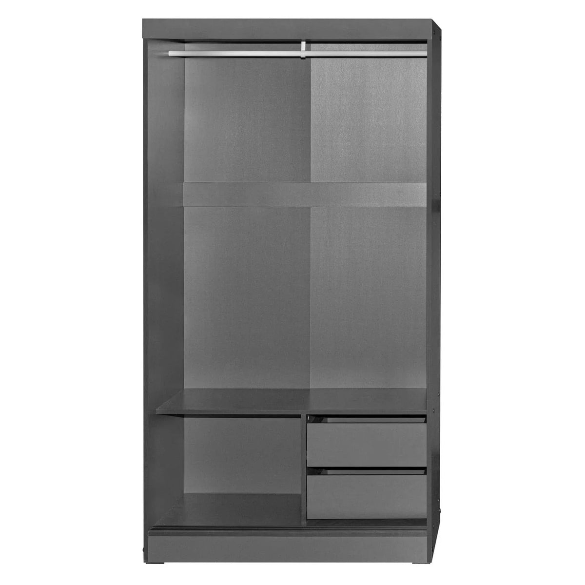 Wood Double Sliding Door Wardrobe Y875482