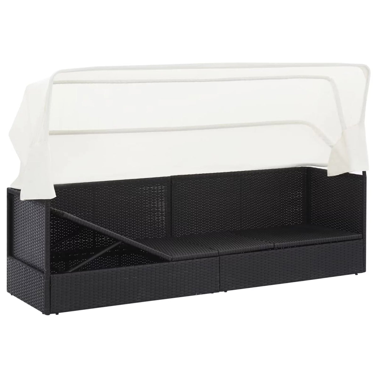 Adjustable Sun Lounger with Canopy and Cushion T150050