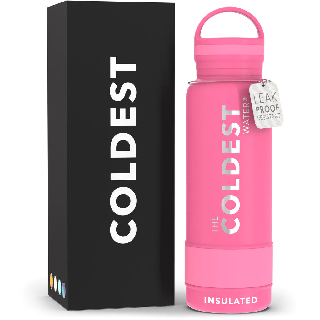 21 oz Flamingo Pink Stainless Steel Triple Walled Water Bottle F369587