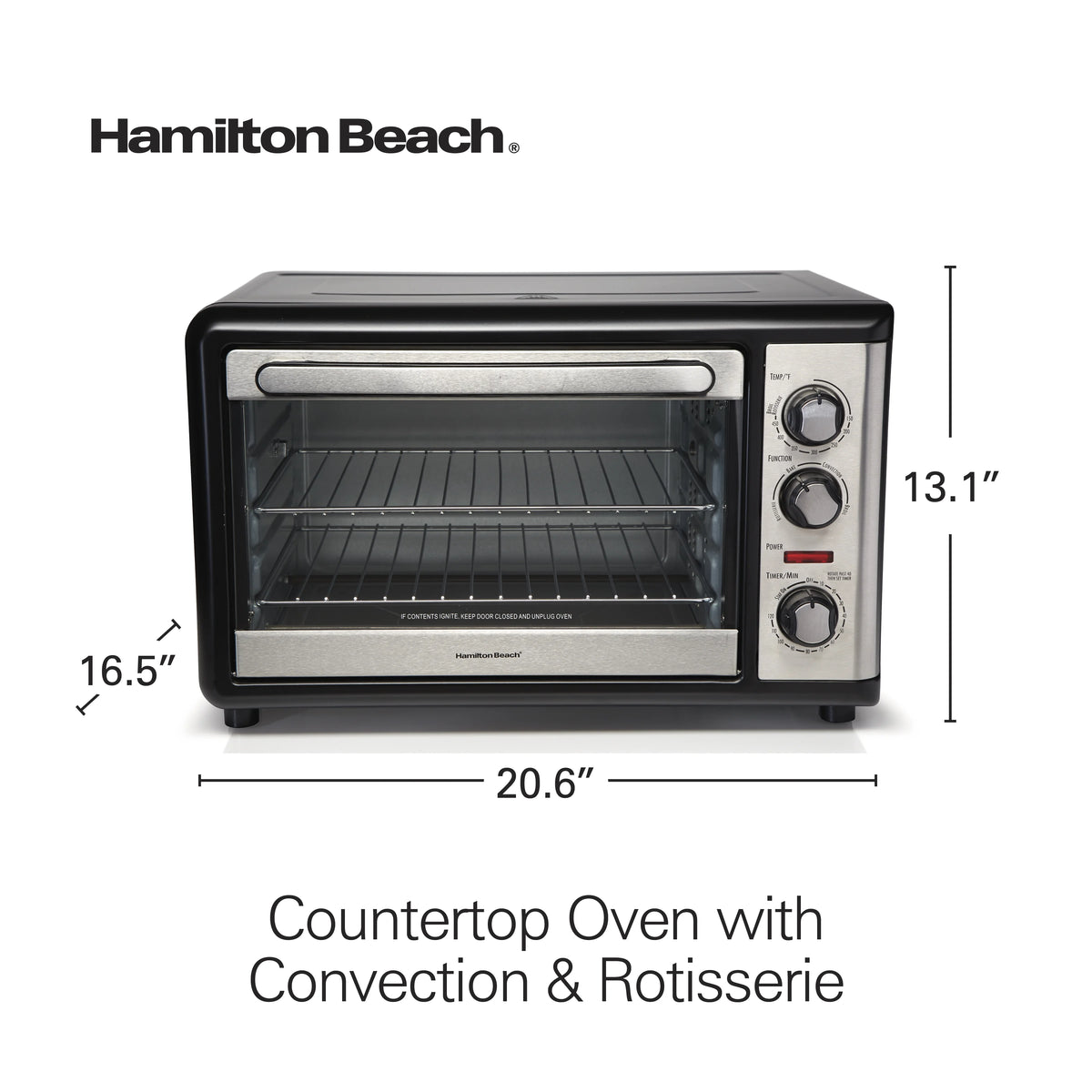 Stainless Steel Countertop Oven with Convection and Rotisserie O43302