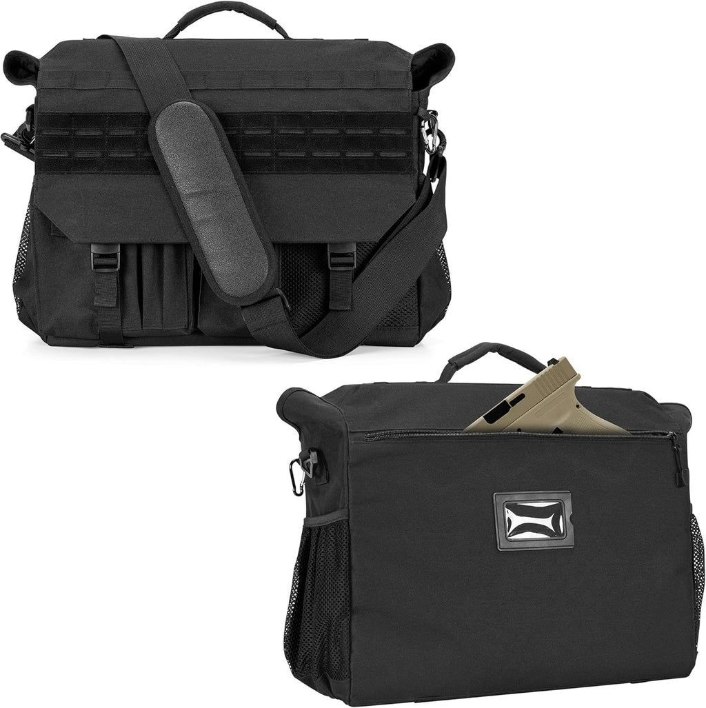 Black Patrol Bag with Molle Webbing L525