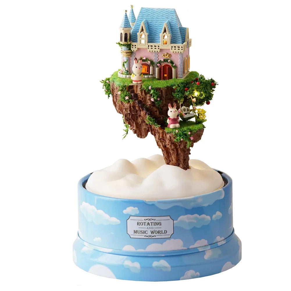 Dollhouse Miniature Model with Dust Cover Music Box U54086