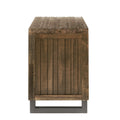 Reclaimed Oak Wood Nightstand with Metal Legs X972