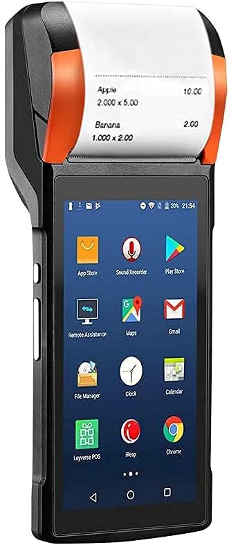 Orange Black Handheld PDA Printer with Receipt Printer, Camera and Barcode Scanner J3725