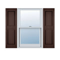 12 inch x 80 inch Vinyl Double Panel Shutters K7756