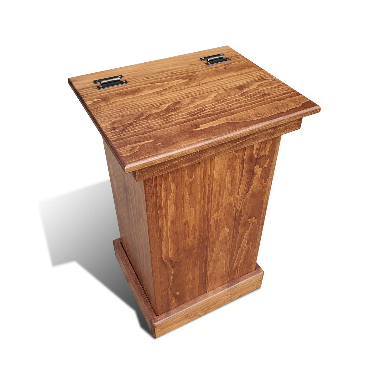 Black Wood Lift Top Trash Can Cabinet F333