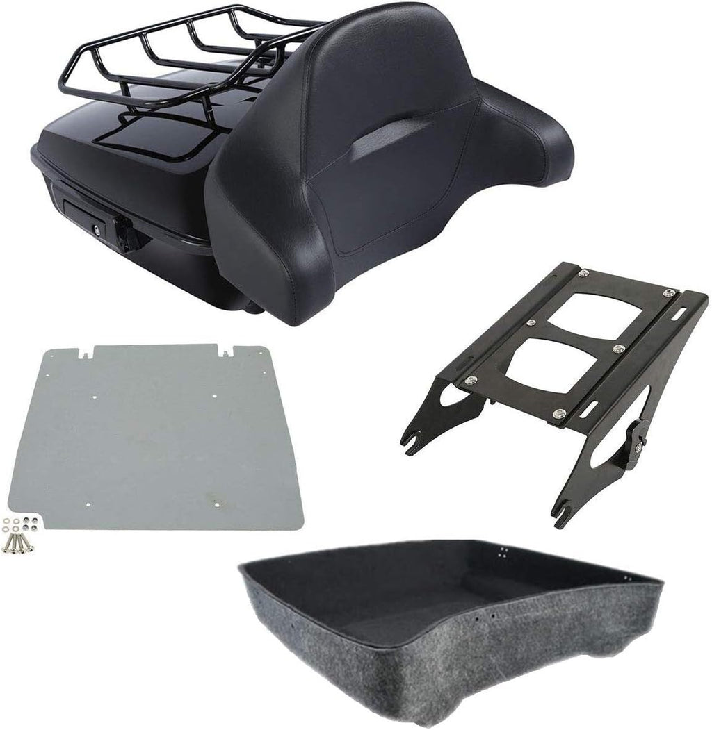 10.7" Tour Pack Trunk with Backrest Pad Mounting Rack Z546678
