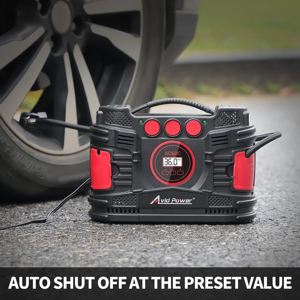 Portable Tire Inflator Air Compressor with Digital Pressure Gauge Q665083