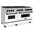 60 Dual Fuel Range with White Matte Door T8422