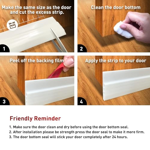 2 Pack White Door Draft Stopper S6971