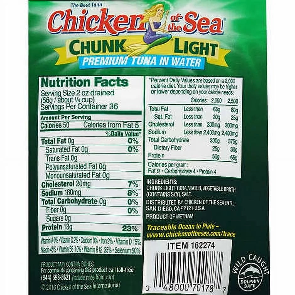 12-count 7 oz. Cans Chunk Light Tuna in Water B324