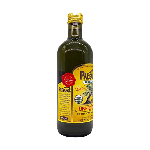 Organic Unfiltered Extra Virgin Olive Oil 33.8 Fl Oz Glass B8123