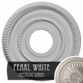 Hand-Painted Pearl White Ceiling Medallion I3924