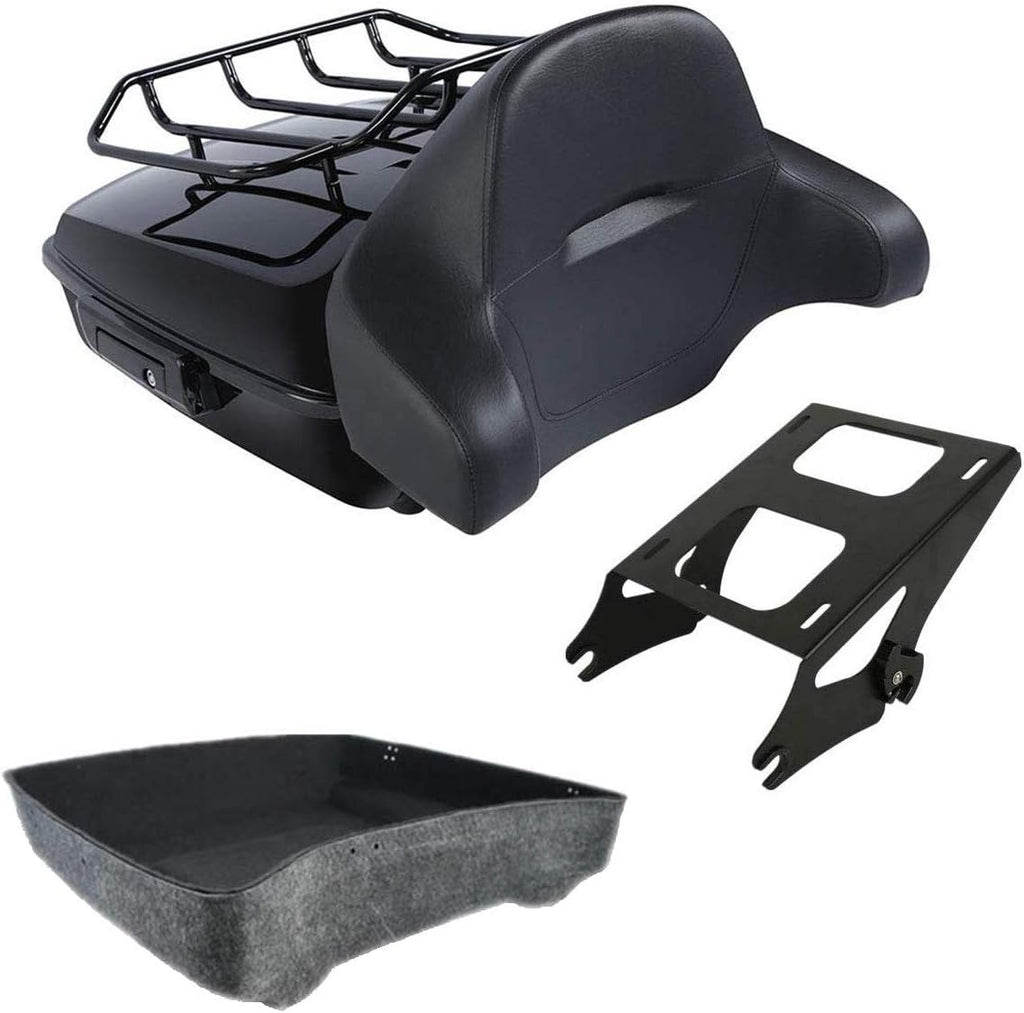 10.7" Tour Pack Trunk with Backrest Pad Mounting Rack Z546678