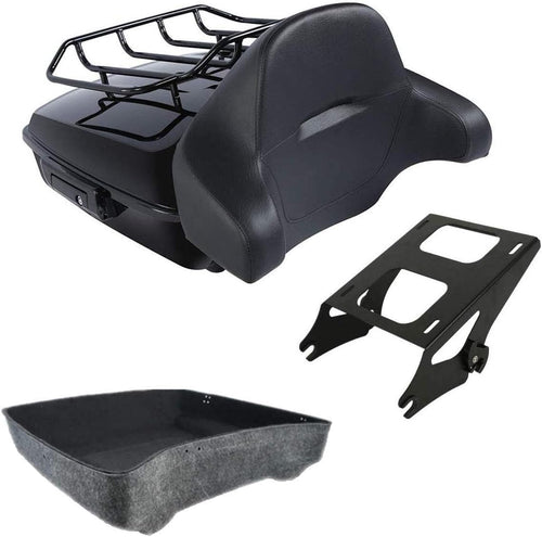 10.7" Tour Pack Trunk with Backrest Pad Mounting Rack Z546678