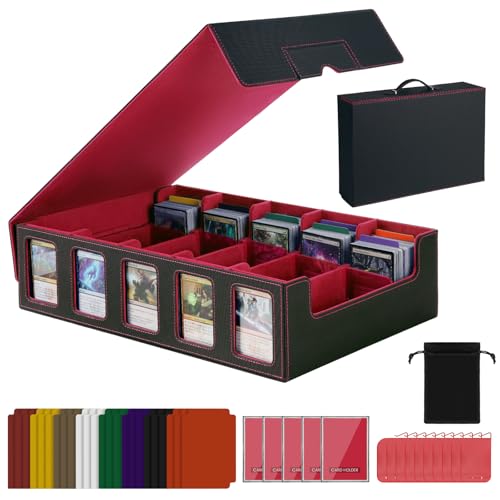 Purple 5-Row Trading Card Storage Box with Handle H7333