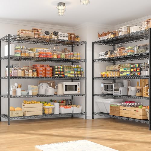 55.5" W 5 Tier Metal Shelving Unit W6133