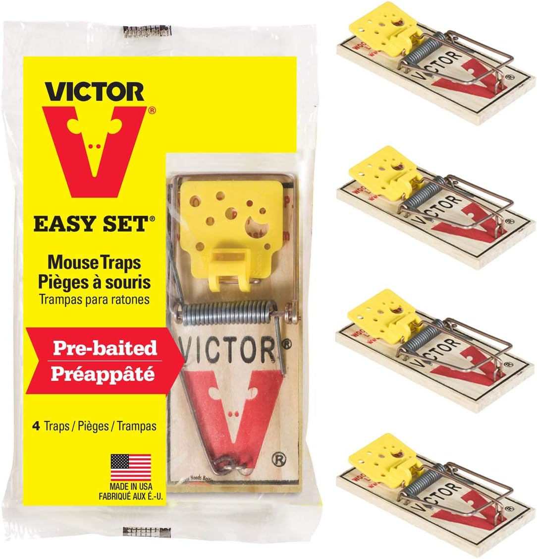 4 Pack Wooden Mouse Trap B138536