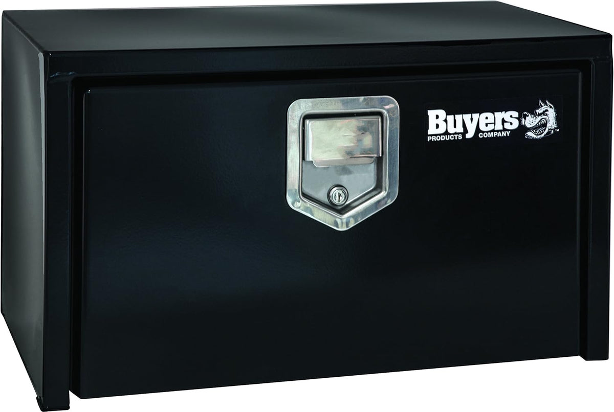 Black Steel Underbody Truck Box with Paddle Latch B435