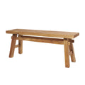 Wood Handmade Distressed Bench with High Trestle Legs X129248