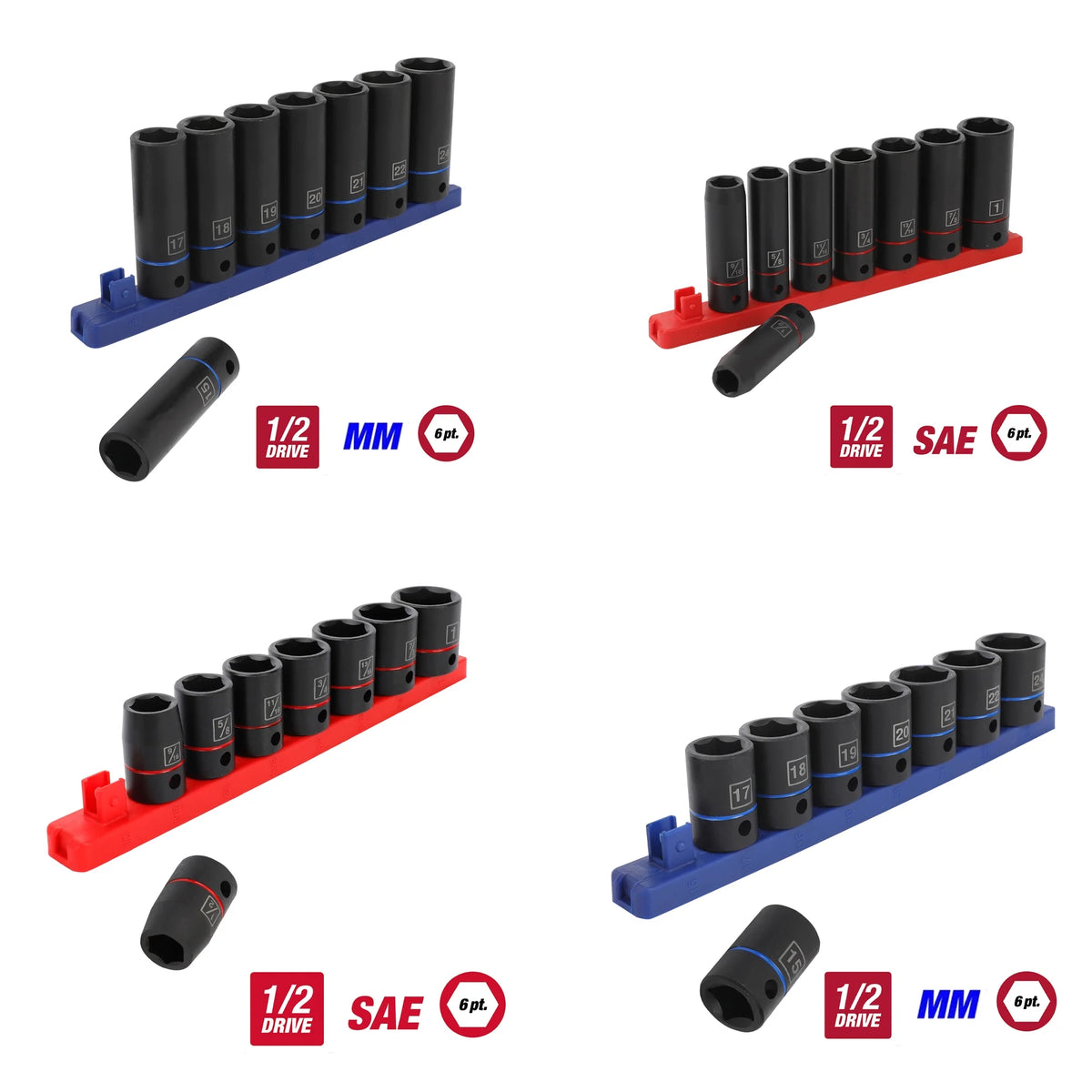 1/2 inch 9-Piece Impact Socket Set J4983