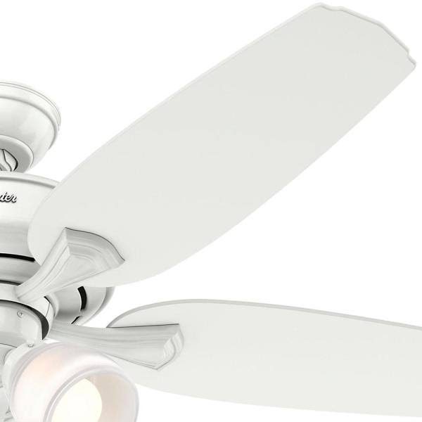 52 in. LED Indoor Snow White Ceiling Fan with Light E537001