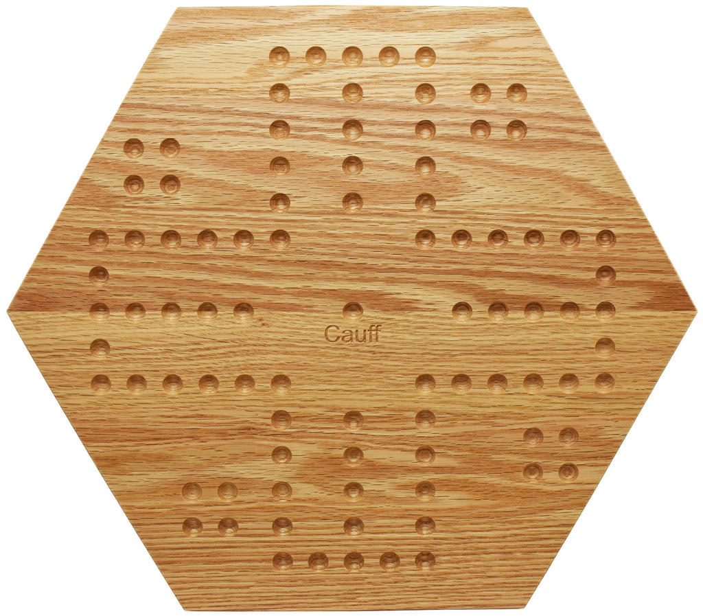 Solid Oak 16 inch Wooden Marbles Board Game B628675