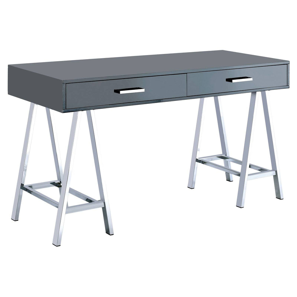 Contemporary Style Chrome Leg Computer Desk Z32182