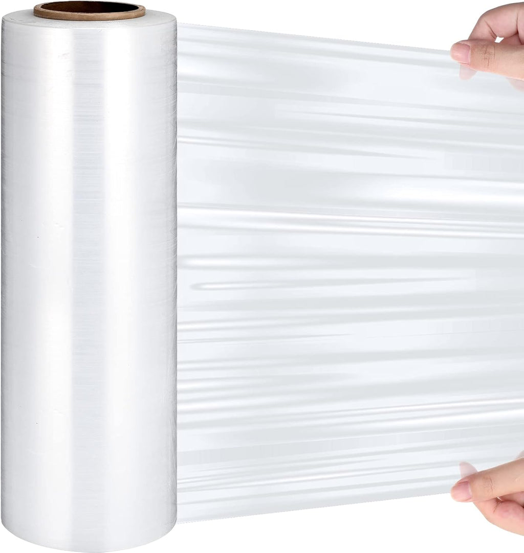 16.5 Inch x 2000 ft 65 Gauges Clear Cling Film PE Shrink Wrap K4030