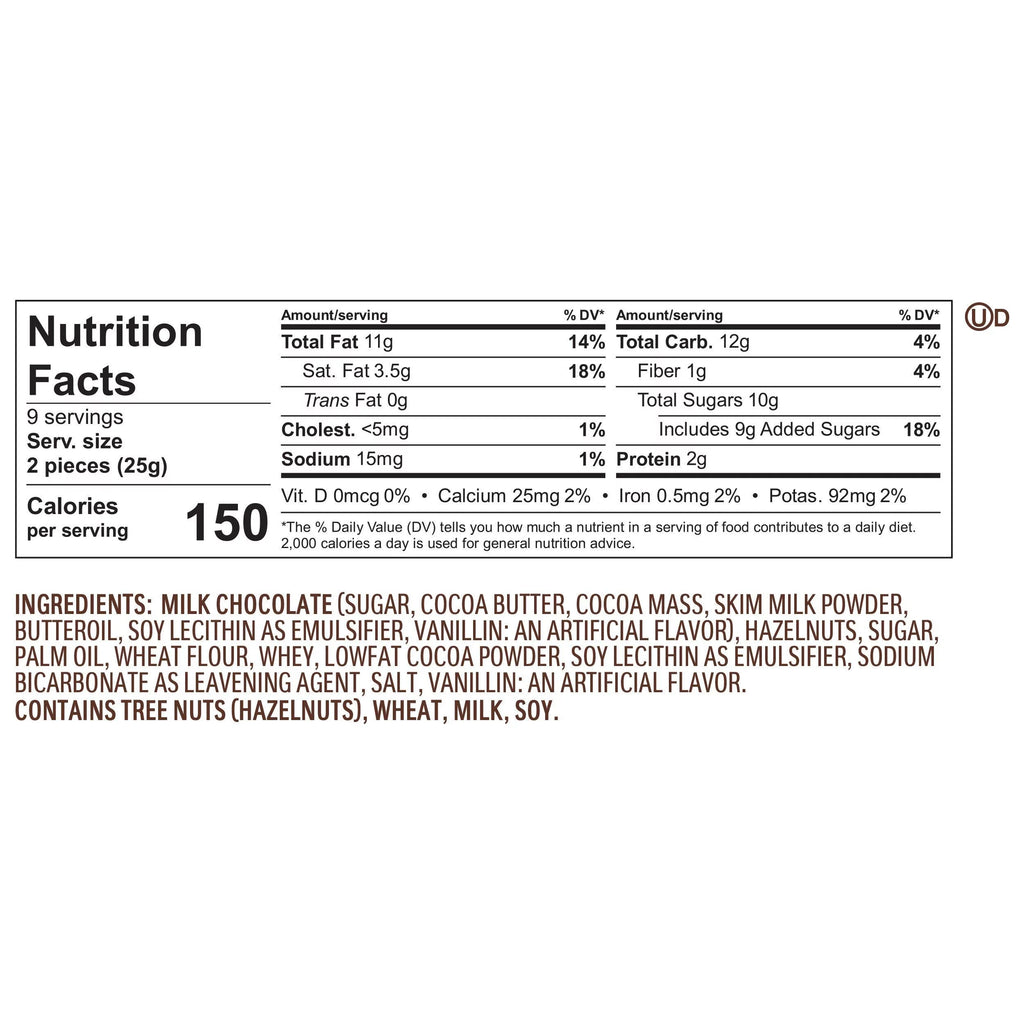 18 Count 7.9 oz Hazelnut Milk Chocolate Gift Box D407236