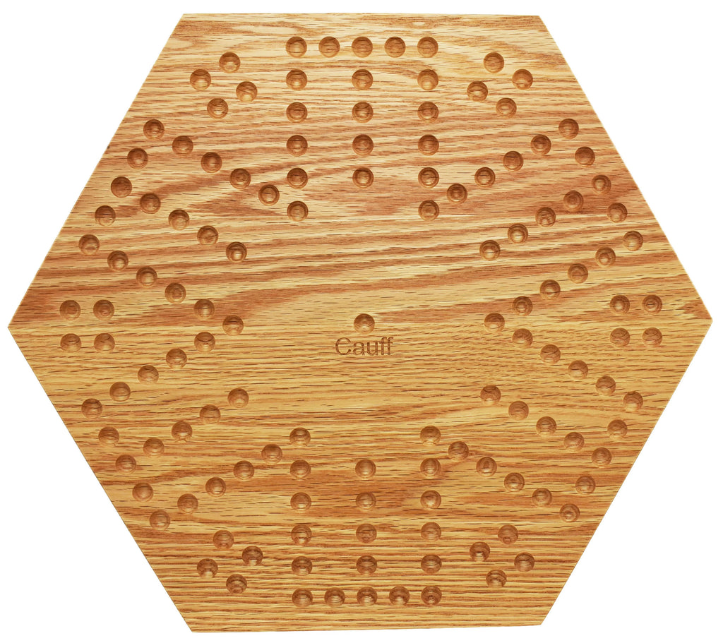 Solid Oak 16 inch Wooden Marbles Board Game B628675