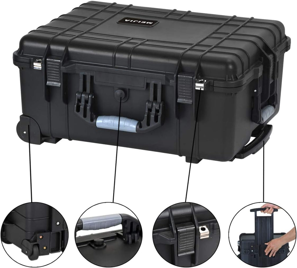 Waterproof Rolling Camera Case with Foam Insert L48519