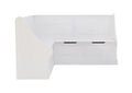 White Wood Corner Dining Bench with Storage H950604