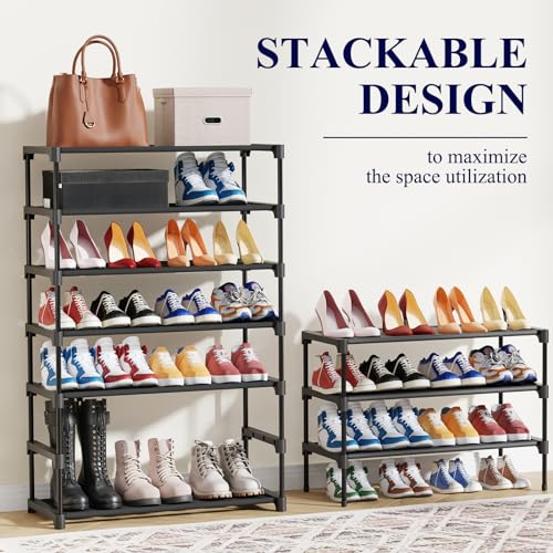 Black Non-Woven Shoe Rack E792